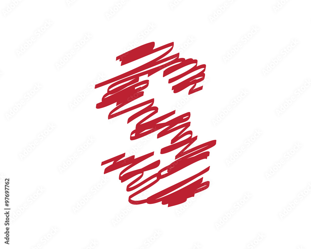 S Scribble Doodle Letter Logo S Scribble Doodle Letter Logo
