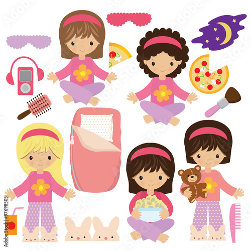 Slumber party vector illustration
