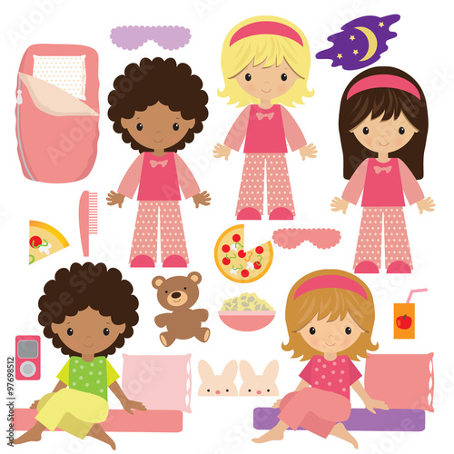Slumber party vector illustration
