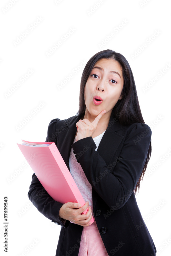 Beautiful surprised girl open mouth, isolated on white background Beautiful surprised girl open mouth, isolated on white background