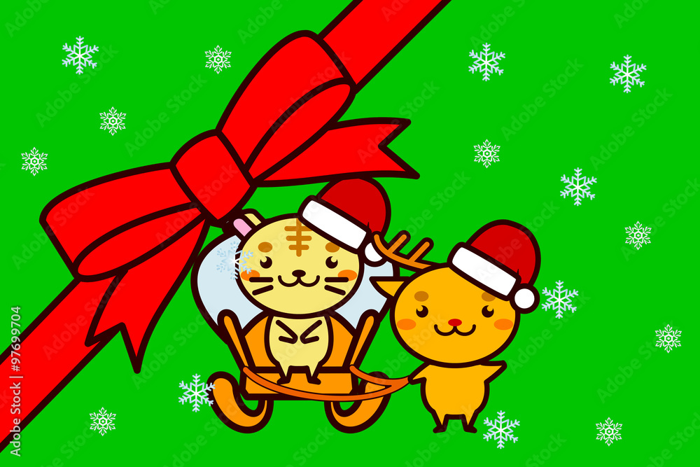 クリスマスフレームの動物シリーズ クリスマスフレームの動物シリーズ