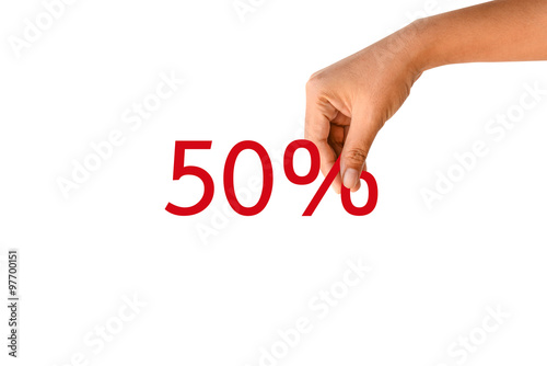 50% of the human hand