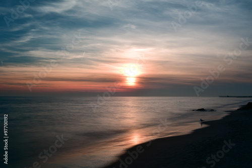Dramatic Coney Island Beach Sunset