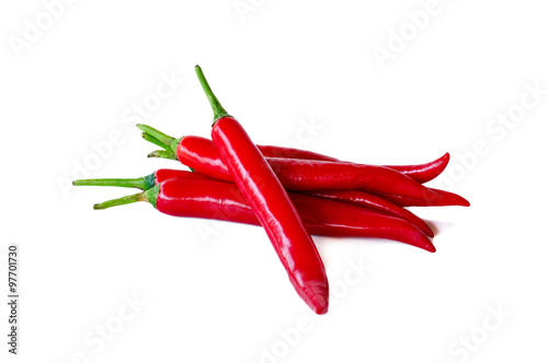 Cayenne pepper isolated on a white background
