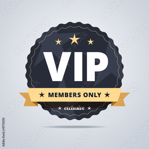 Round badge for VIP club members.