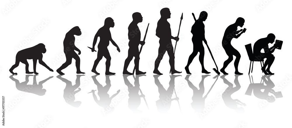 Human Evolution Stock Vector | Adobe Stock