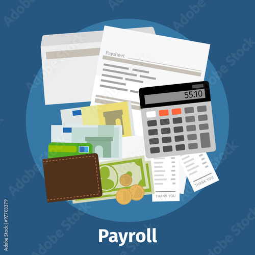 Invoice sheet, paysheet or payroll icon
