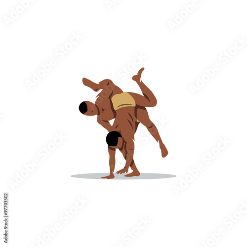 Kushti. Vector Illustration.