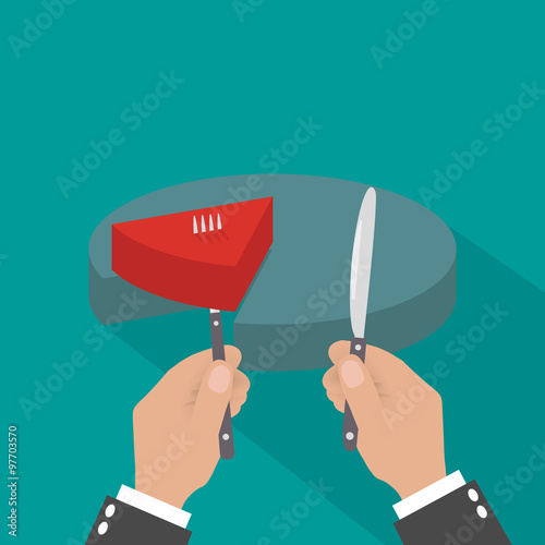 hand cut chart pie