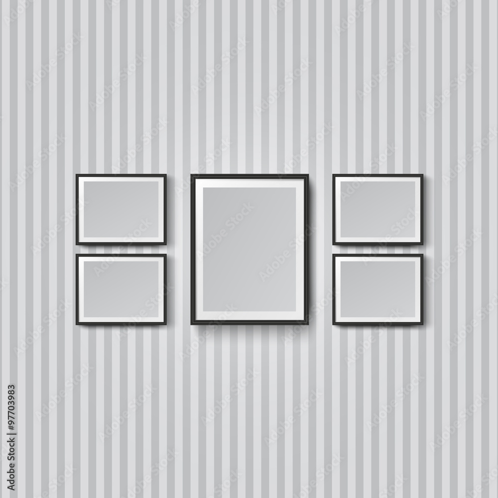 blank picture frame striped wall blank picture frame striped wall