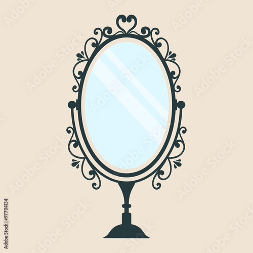 vintage mirror on a background