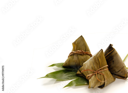 Asian Chinese rice dumplings or zongzi