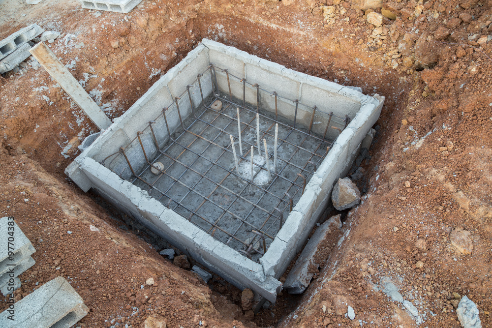hole of pole in construction site building prepare hole of pole in construction site building prepare