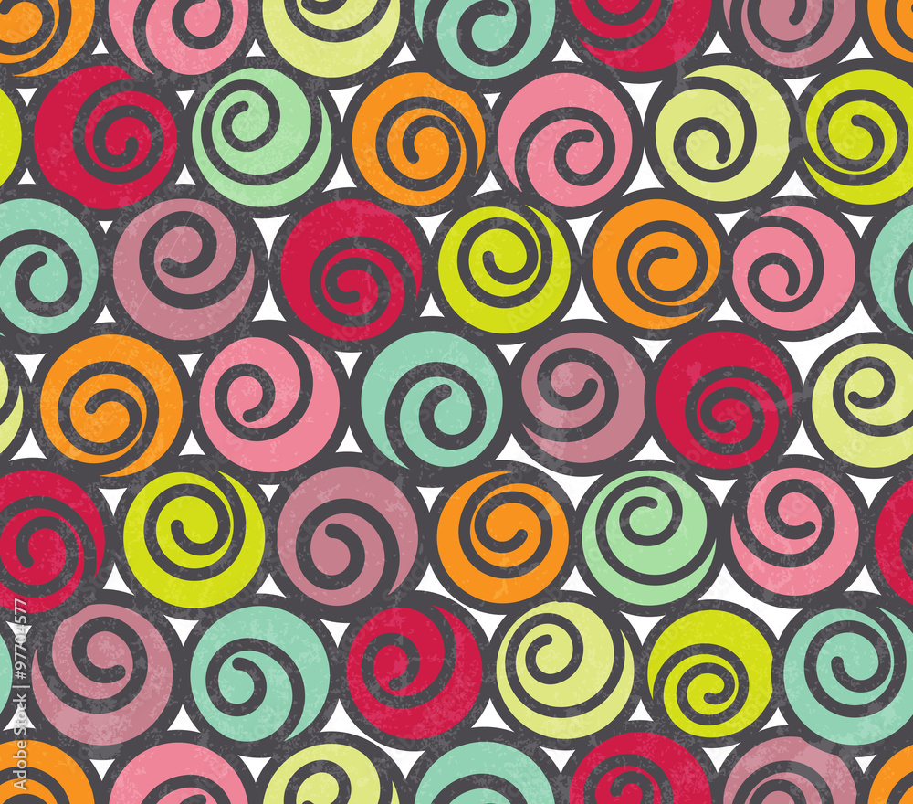 Seamless pattern with swirls