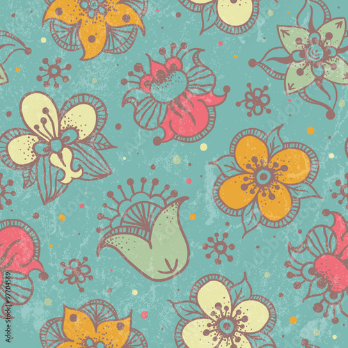 Seamless floral pattern. © evdakovka