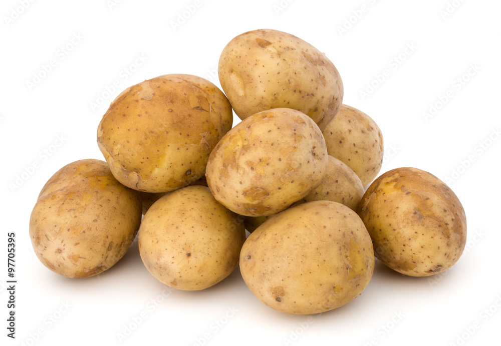 new potato tuber isolated on white background cutout new potato tuber isolated on white background cutout