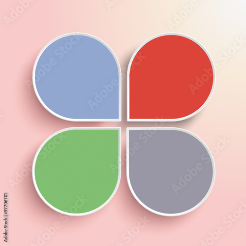 Infographic Abstract Drops Flower Spring Colors