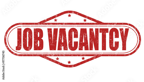 Job vacancy  grunge stamp