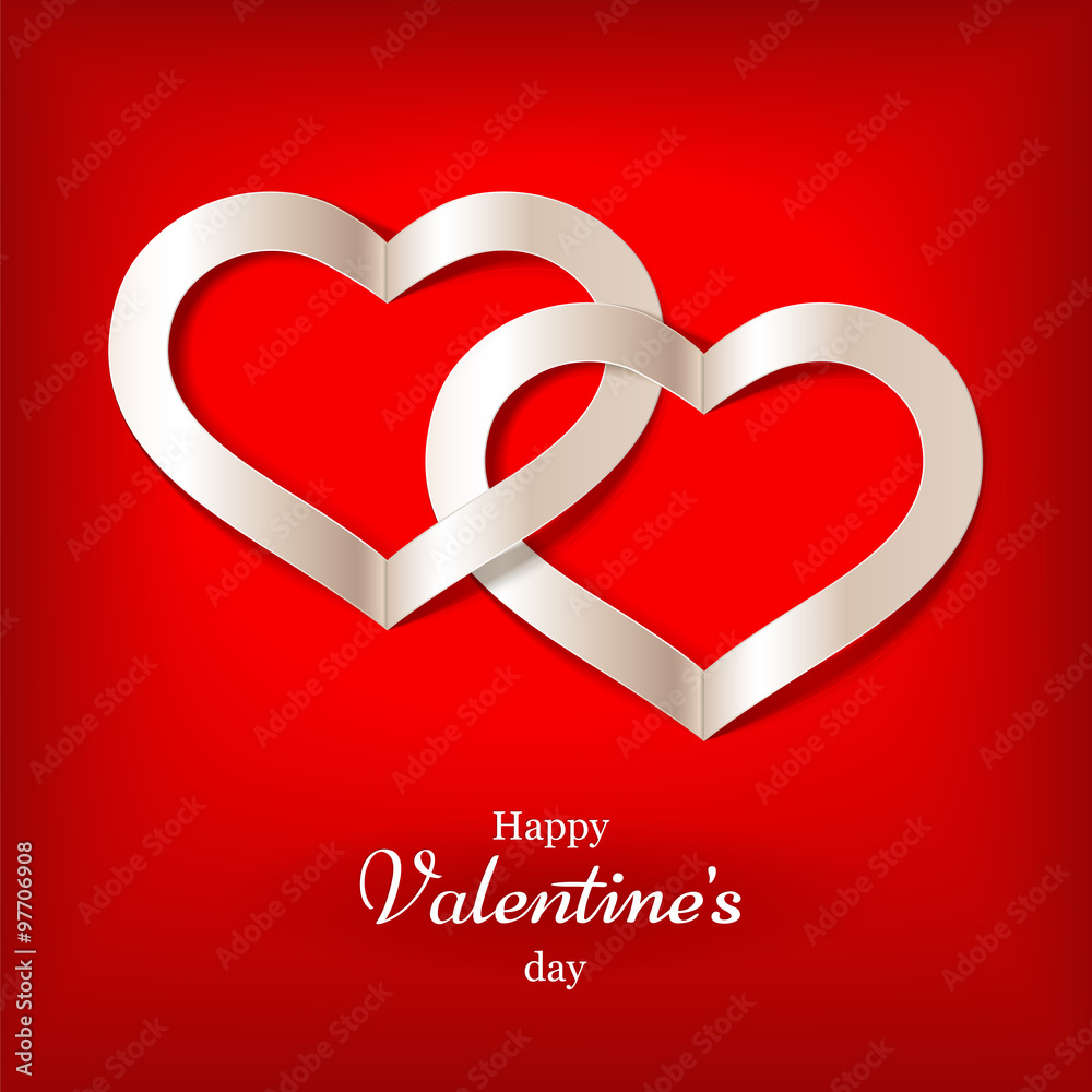 Red Valentine's Day background with white heart. Editable blend options. Red Valentine's Day background with white heart. Editable blend options.