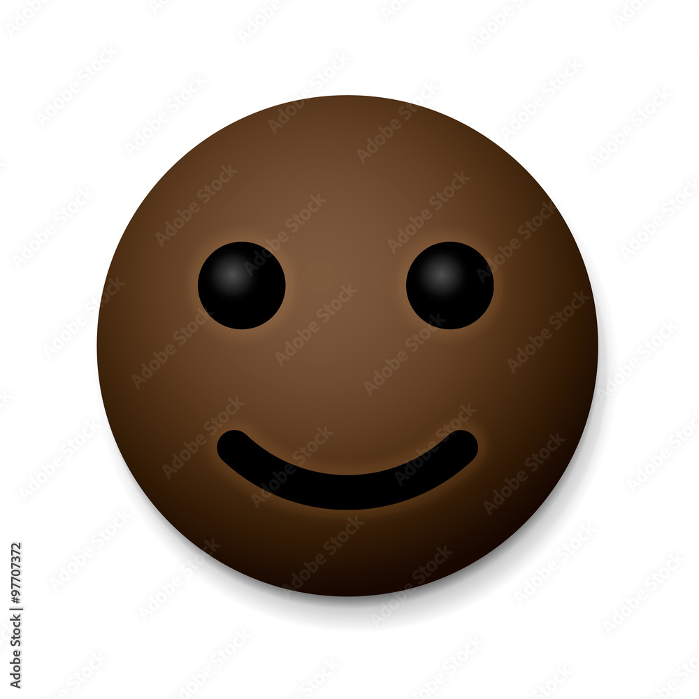 Fototapeta premium Happy emoticon, emoji african american