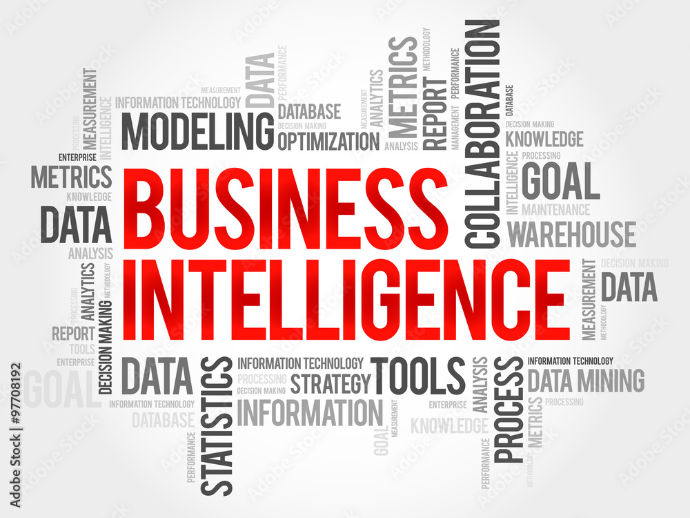 Business intelligence word cloud, business concept Business intelligence word cloud, business concept