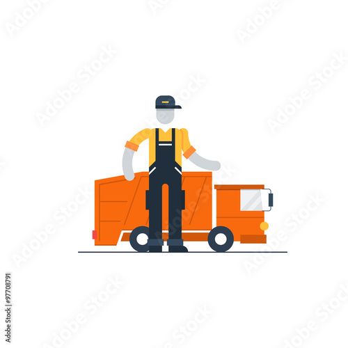 Trash truck drivers and workers