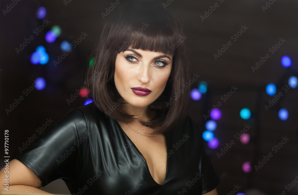 Portrait of a style brunette woman Portrait of a style brunette woman