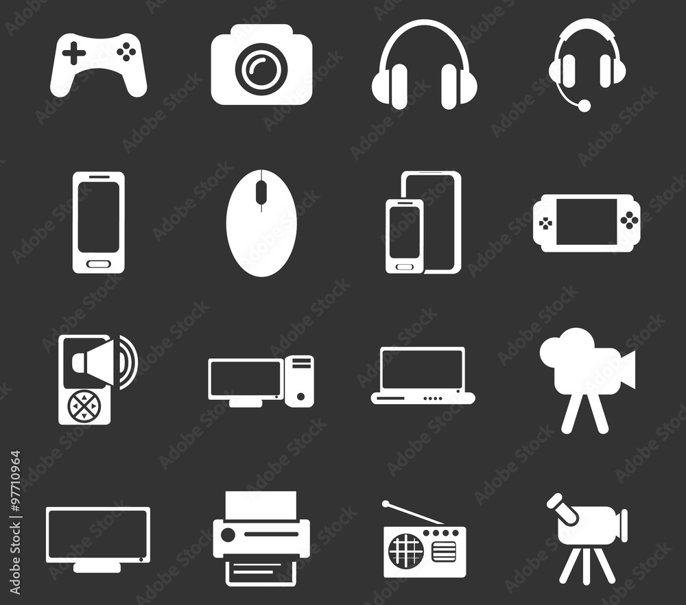 Gadget icons set Gadget icons set