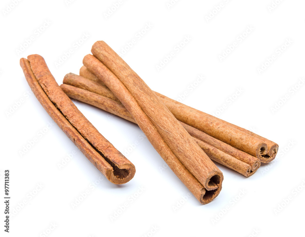 Cinnamon isolated on white background 