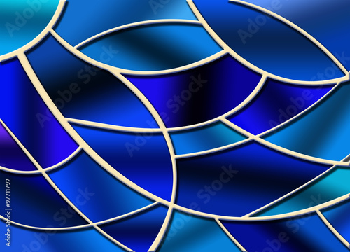 Abstract dark blue curve line pattern textured background