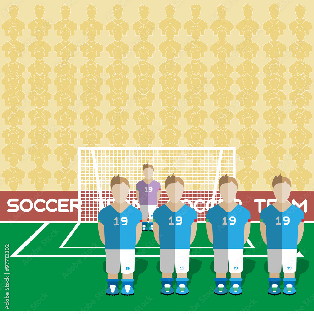 Fototapeta premium Italy Soccer Club Penalty on a Stadium