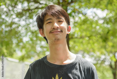 asia man on nature