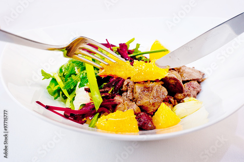 Chicken Liver and Beet-Root Salad photo