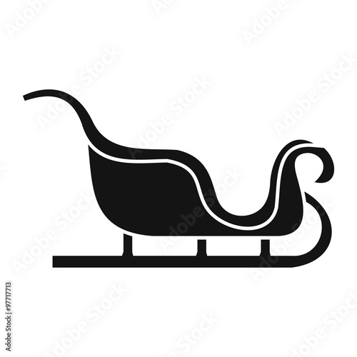 Christmas sleigh simple icon