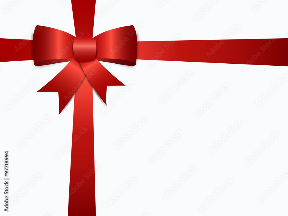 Red bow isolated on white background Red bow isolated on white background