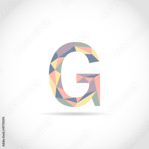 Free Download G Letter Logo Icon Mosaic Pattern Design template Element. Low Poly style - GFXLoad