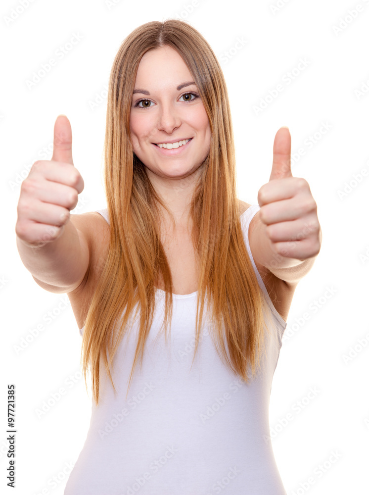 Attractive young woman. All on white background. Attractive young woman. All on white background.