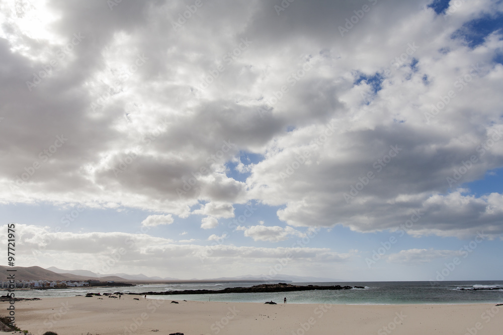 Beach on a cloudy day