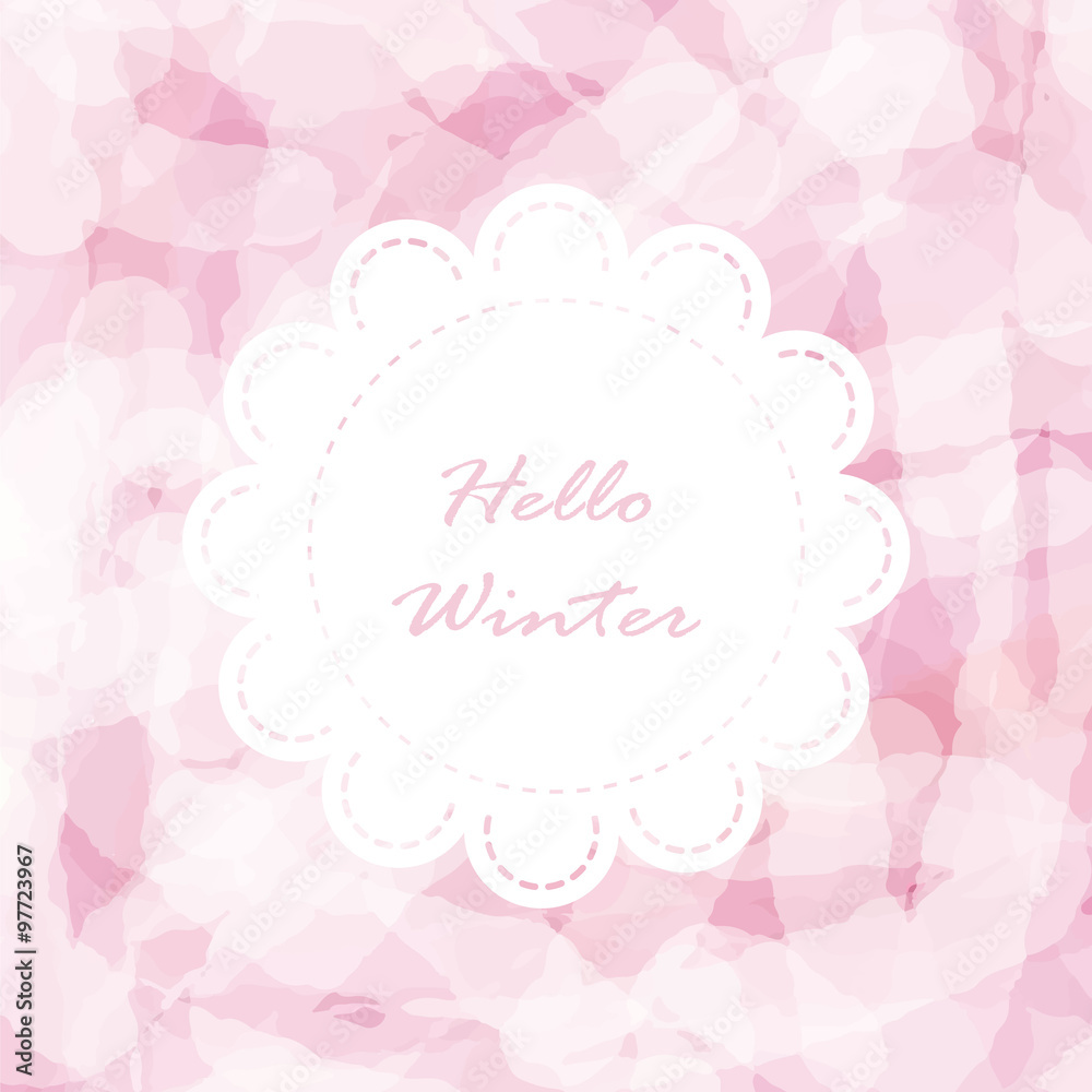 Light pink love pastel winter background