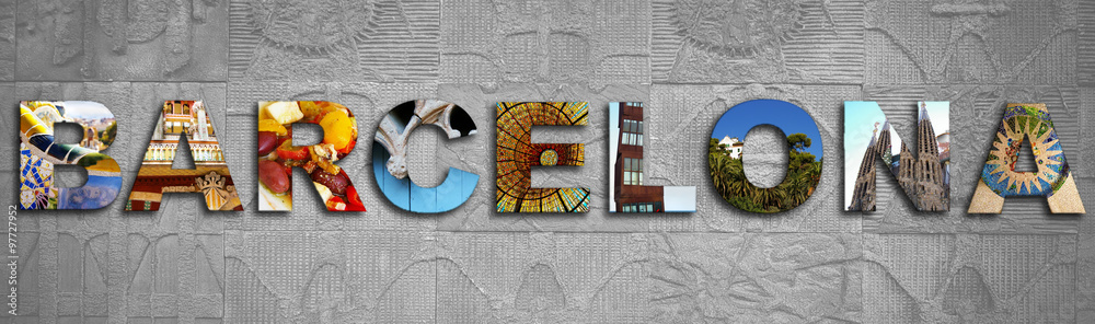 Fototapeta premium Barcelona illustration