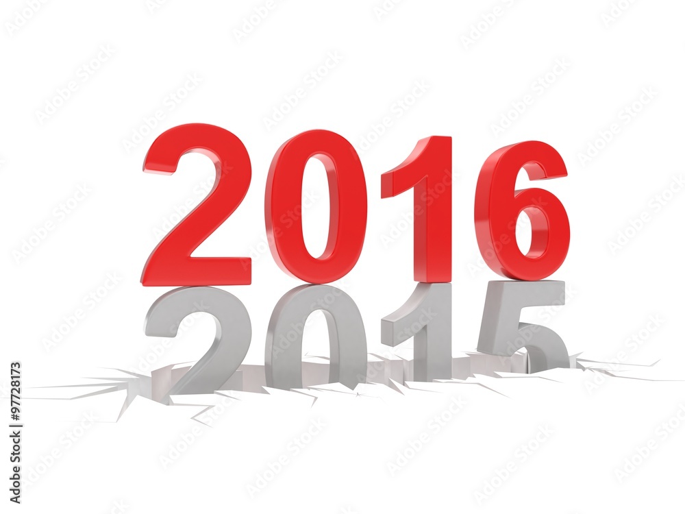 2015-2016 change new year 2016 isolated 2015-2016 change new year 2016 isolated