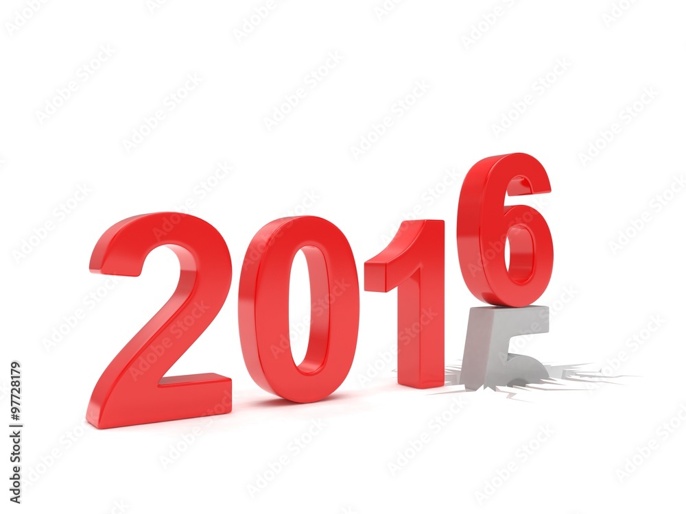 2015-2016 change new year 2016 isolated 2015-2016 change new year 2016 isolated
