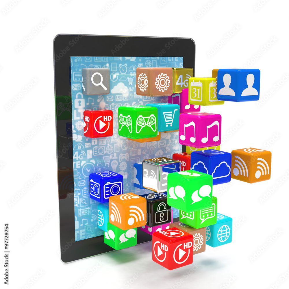 icon app fall in laptop