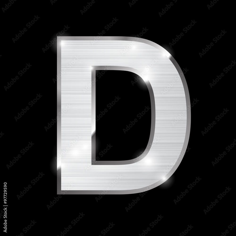 metal chrome alphabet on black metal chrome alphabet on black