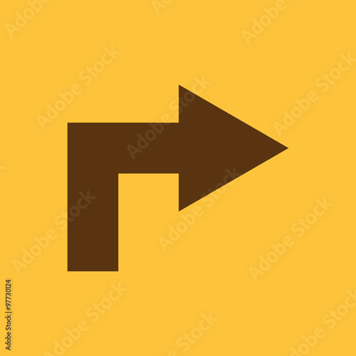 Free Download The right icon. Direction and arrow, navigation symbol. Flat - GFXLoad