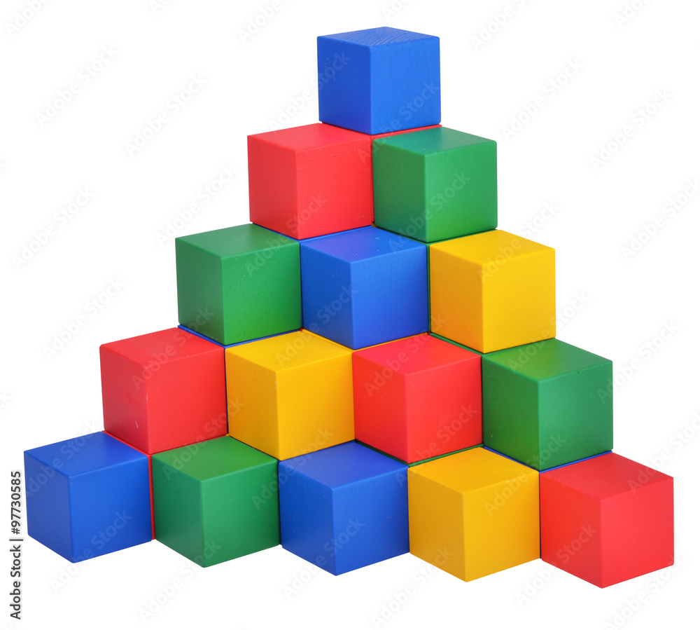 Wooden toys cube castle building game Wooden toys cube castle building game