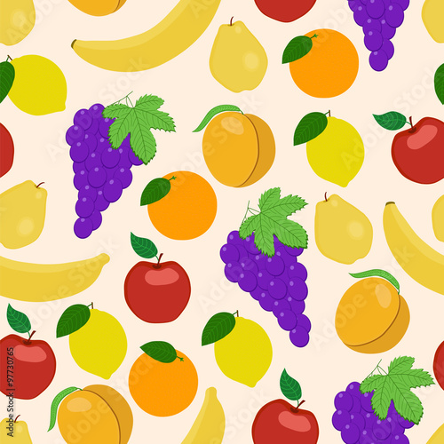 Fruit. Seamless background.