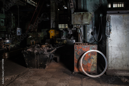 the old Soviet industrial interior