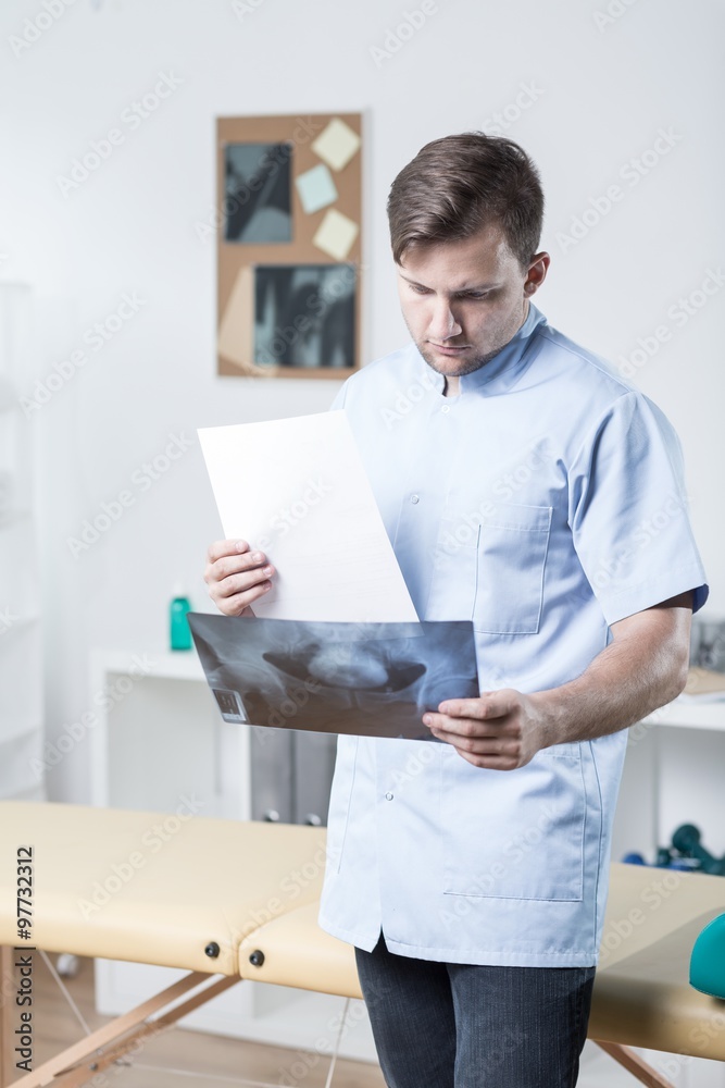 Doctor diagnosing radiography Doctor diagnosing radiography