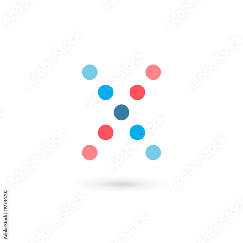 Letter X number 10 logo icon design template elements